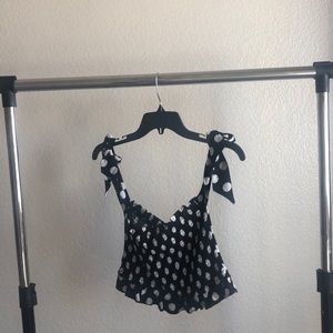 smocked tube top w/ ruffles